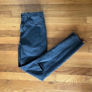 Zara Black Distressed Skinny Jeans